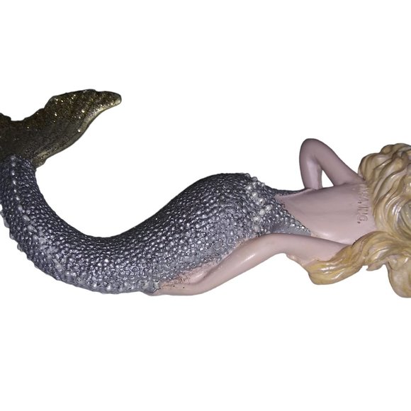 Kurt Adler Mermaid Sparkle Tail Ornament Silver/Gold Mermaid Hanging Ornament 5" - Picture 5 of 6